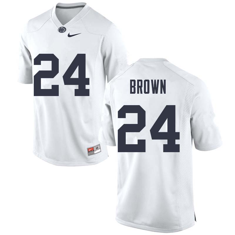 Men #24 D.J. Brown Penn State Nittany Lions College Football Jerseys Sale-White - Click Image to Close